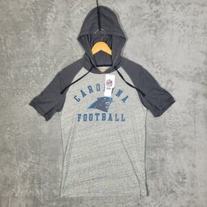 Carolina Panthers Shirt Hoodie Mens Small Gray Black NFL Football Team Apparel
